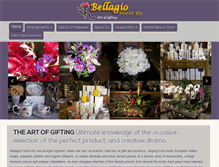 Tablet Screenshot of bellagiofloristetc.com